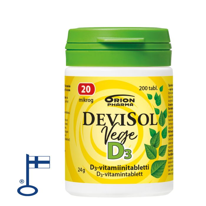 Devisol Vege 20 mikrog nieltävä 200 tabl kuva 3