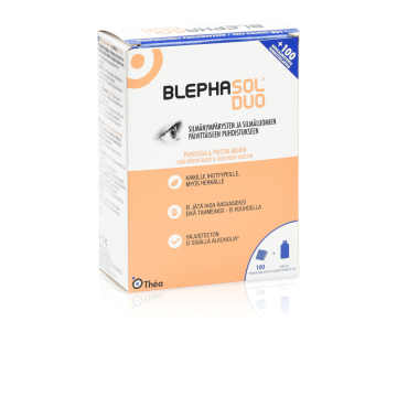 Blephasol Duo puhdistusliuos pullo + puhdistuslaput 100 ml