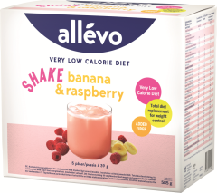 Allevo VLCD Shake Banaani&Vadelma 15 kpl