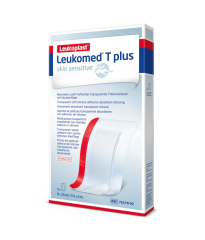 LEUKOMED T PLUS SKIN SENSITIVE 8X15 CM STERIILI HAAVASIDOS, SILIKONIKIINNTYS 5 KPL