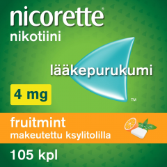 NICORETTE FRUITMINT 4 mg lääkepurukumi 105 fol