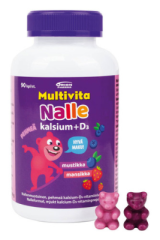 MULTIVITA NALLE KALSIUM+D3 100 MG/5 MCG 90 TABL